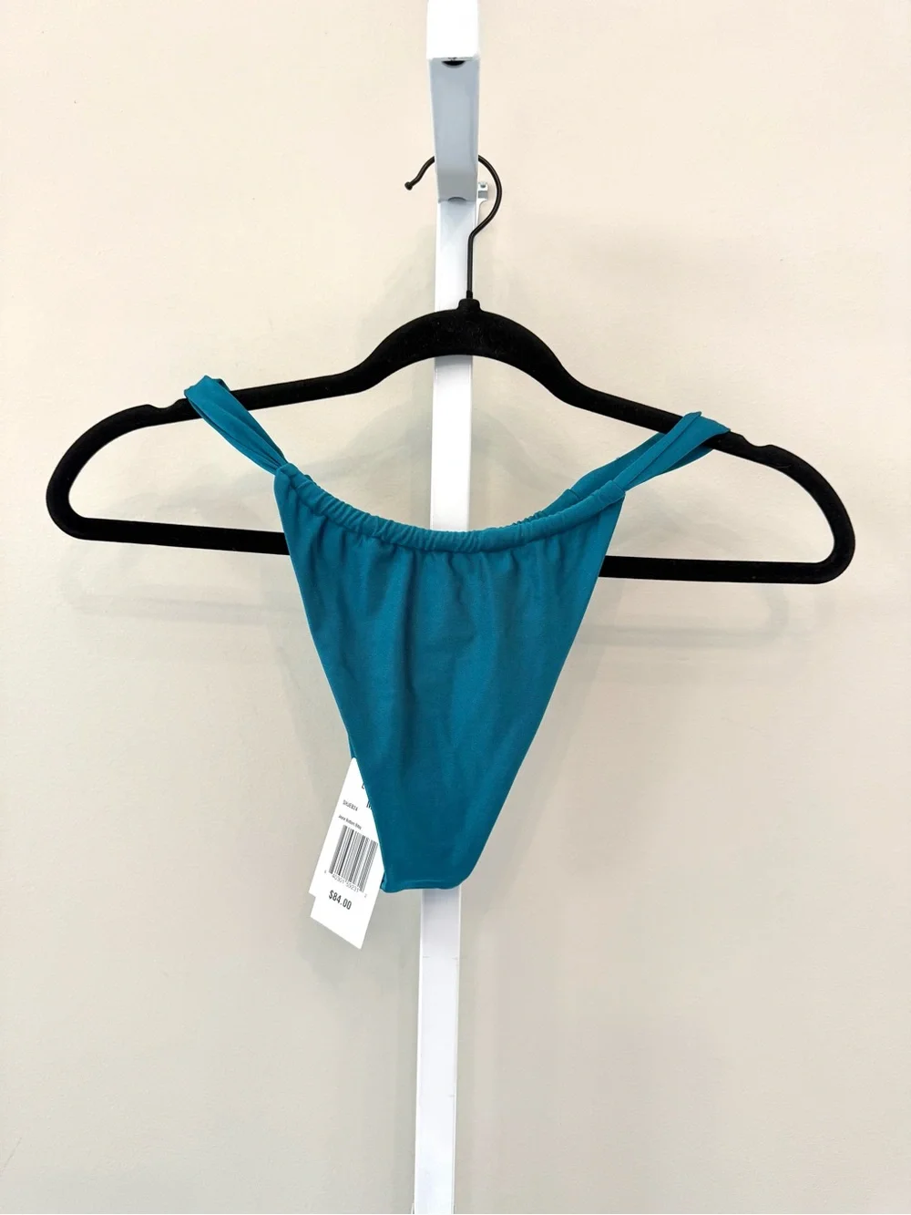 L*Space Jayce Bikini Bottom Bitsy Teal Ruched String Size M